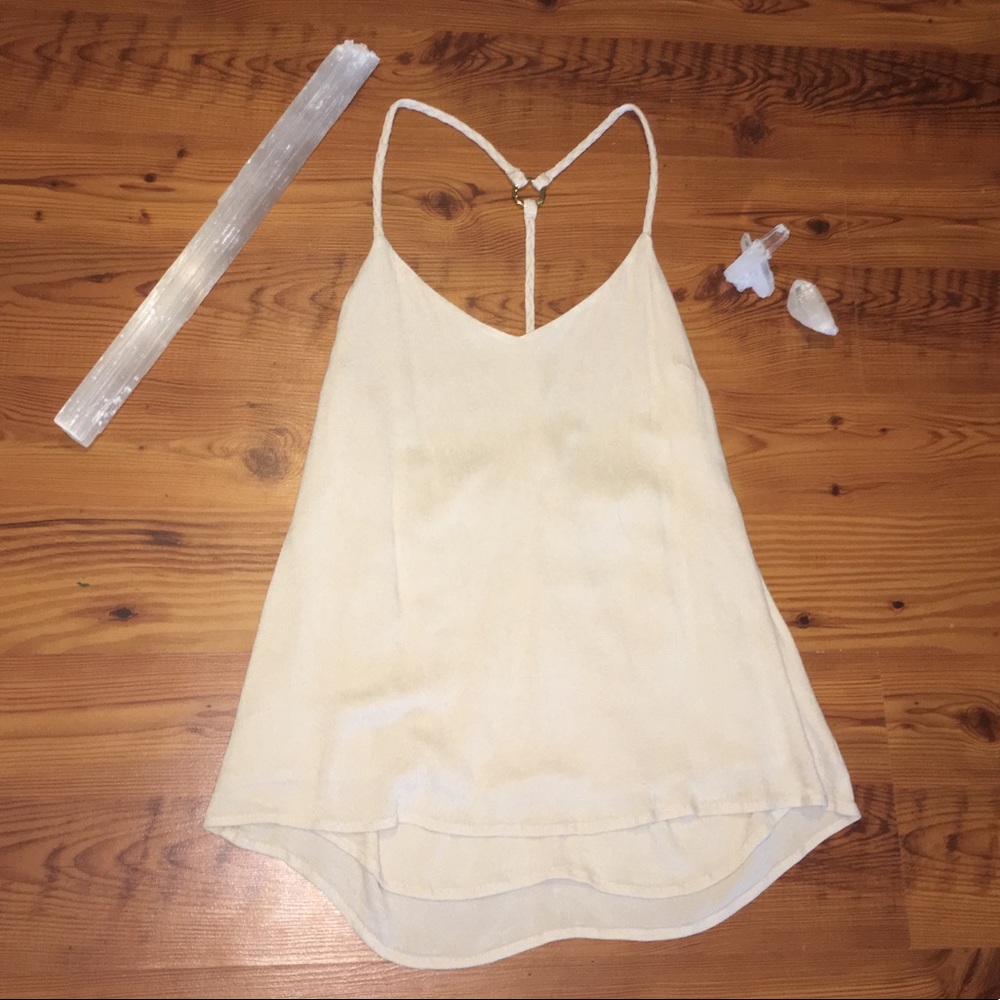 Braided Forever21 Racerback Tank with Metal detail